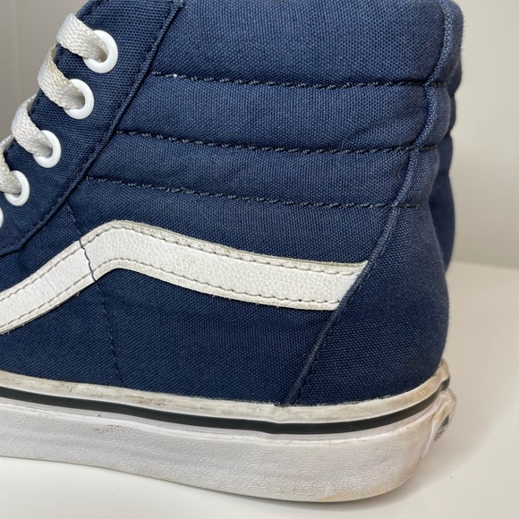 Vans Sk8-Hi Sneakers High Tops Skate Shoes Blue/White Women’s Size 9 Men’s 7.5 - Picture 8 of 13